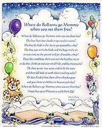 Where Do Balloons Go Mommy Memorial Poems Mom Poems Mum Poems