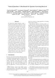 No matter how simple the math problem is, just seeing numbers and equations could send many people running for the hills. Pdf Natural Questions A Benchmark For Question Answering Research