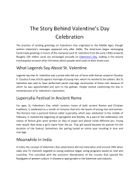 The story of valentine's day begins in the third century with an oppressive roman emperor and a humble christian martyr. The Story Behind Valentine S Day Celebration By Aadarshini Ranawat Issuu
