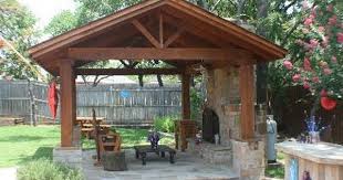 Fort Worth Free Standing Covered Patio With Outdoor Fireplace Backyard Patio Outdoor Covered Patio Patio Builders