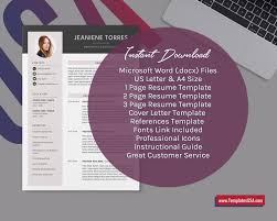 This cv will be focussed on the job description (as always) but is likely to include a list of research papers, conferences and funding. Modern Resume Template Creative Cv Template Professional Cv Format Ms Word Resume 1 2 And 3 Page Resume Design Top Selling Resume Template For Job Application Instant Download Templatesusa Com