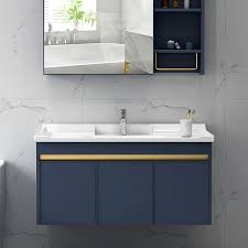 Modern Floating Blue Bathroom Vanity