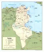 Španělsko se na takzvané mapě cestovatele od pondělí posune do červených zemí s vysokou mírou rizika nákazy. Mapa Tunisko Tunisian Republic Map N All Com