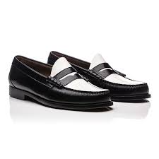 Black And White Penny Loafers Weejun Larson Penny Loafers Black White Leather Penny Loafers Men Penny Loafers Loafers Loafers Black