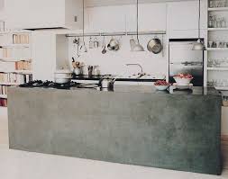 Architect Valerie Mazerat Kitchen Island Made From Salvaged Coated Chipboard To Give Solid Concrete Block Look Rustic Kitchen Kitchen House Design