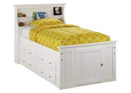 Twin bed with drawers underneath. Catalina Twin Wht Bkcs Storage Bed White Bed Frame With Storage Bed With Drawers Underneath Twin Storage Bed