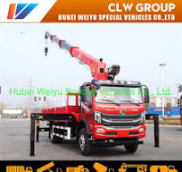 Dongfeng 5tons 6.3tons 8tons Hydraulic Telescopic Boom Truck Mounted Crane  Cargo Truck with 4 Stages Straight Arm Crane