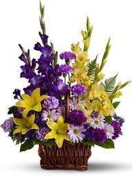 In many cultures, funeral flowers are a way to offer condolences to the family of the deceased. Description Appropriate To Send To A Residence As Well As To A Funeral Home Memorial Service Or Wake The Basket Of Memories Flower Arrangement Features A Brig Basket Flower Arrangements Funeral