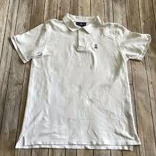 mens psycho bunny white polo size 6 large