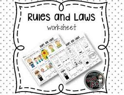 Rules And Laws Worksheet This Worksheet Had Students Distinguish Between School Rules And Community Laws Rules And Laws Worksheets School Rules