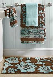Pin By J E Farris On Bathrooms Brown Bathroom Decor Blue Bathroom Accessories Brown Bathroom