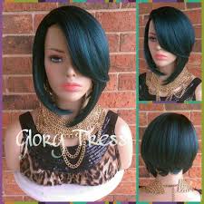 Black Bob Wig With Bangs Human Hair Ready To Ship Short Sassy Bob Full Wig Straight Feathered Bob Wig 100 Human Hair Blend Light Yaki Texture Wigs Straight Human Hair Black Hair Powder