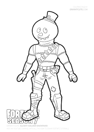 Slushy Soldier Fortnite Coloring Page Color For Fun Coloring Pages Color Drawings