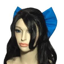 Blue Ariel Cosplay Hair Bow, Little Mermaid Hair Bow, Fabric Handmade Bow,  Jewel Blue Bow, Bow for Girls, Kawaii Bow, Ariel Bow