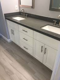 Black Bathroom Cabinets With White Countertops Kitchen Bath Remodeling Showroom Scottsdale Az Kitchen Remodel Countertops Grey Countertops White Cabinets White Countertops