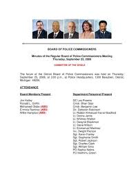 BOARD OF POLICE COMMISSIONERS Minutes of ...