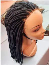 Braided Wig Goddess Locs With Baby Wool Frontal Wigs Faux Loc Wig Long Length Dread Locs Dread Locs Wit Baby Hair Locs Available In Gold Hair Styles Braids Wig Braided Hairstyles
