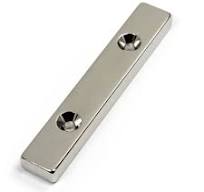 CMS MAGNETICS - (2 Pack) Grade N45 South Pole Neodymium Bar Magnets 1/4 x  1/2 x 3 Inches with Two #6 Countersunk Holes - Strong Industrial Strength:  ...