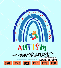 Download Autism Rainbow Svg Autism Awareness Svg Boho Rainbow Svg Autism Puzzle Svg Svg Hubs