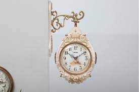 Shop double sided wall clocks on houzz. Pan Fiona Double Sided Clock White Brown 30x12x54 Pan Emirates