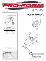 The proform gl 35 bike has four preprogrammed workouts at varying levels of intensity. Pro Form Sr20 User Manual Pdf Download Manualslib