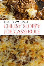 Keto Cheesy Sloppy Joe Casserole Easy Low Carb Quick Recipe Keto Recipes Easy Keto Recipes Dinner Healthy Sloppy Joes