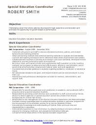 When preparing your resume for a job in education, it is important to ensure that you have an effective resume objective section. Special Education Coordinator Resume Samples Qwikresume