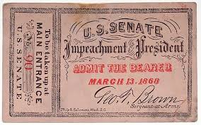 Does alexander hamilton's discussion of impeachment in federalist no. Andrew Johnson Impeachment Ticket Sold At Auction On 21st July Bidsquare