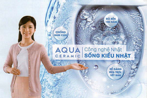 Công nghệ Aqua Ceramic ứng dụng trên bồn cầu Inax là gì?