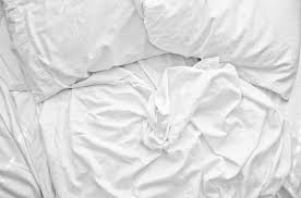 Aesthetic Black And White Bed Sheets Unmade Bed White Bed Sheets White Bedding Unmade Bed