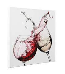 2 Wine Glasses Clinking Box Canvas Print Kitchen Wall Art Choice Of Sizes Wine Book Wine Wine Glasses