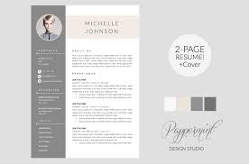 Resume Template + Cover Letter WORD ~ Resume Templates ~ Creative Market