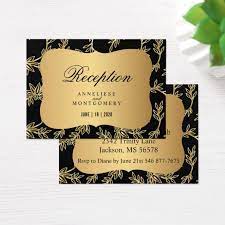 Modern Victorian Gold Floral Business Card Gold Wedding Craft Craftsupplies Diy Brides Bri Wedding Enclosure Cards Floral Business Cards Bridal Gift Box