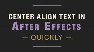 Intro after effect dalam artikel ini dibuat secara profesional, tetapi memiliki banyak variasi dalam penampilan mereka. How To Center Align Text In After Effects Cs6 Quickly Youtube