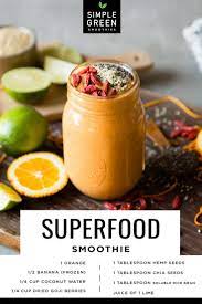 Orange Superfood Smoothie Recipe Superfood Smoothie Superfood Smoothie Recipe Goji Berries
