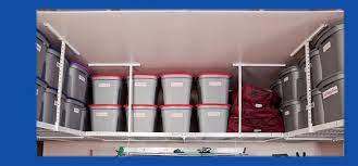 When exploring garage storage ideas, start by looking at your space and stuff. Overhead Garage Storage Ceiling Mounted Racks