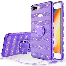 Iphone 8 cases for girls. Glitter Cute Phone Case Girls Kickstand Compatible For Apple Iphone 8 Spy Phone Cases And Accessories