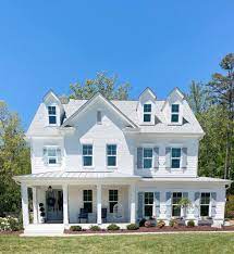 There are many shades available for blue and grey but dark and bright colors work better than lighter and pale paints. 15 White House Blue Shutters Exterior Ideas Chrissy Marie Blog