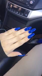 1 set nail tips sunflower clear false nails fan nature nail art round full cover nails display acrylic practice manicure tools rounded tips acrylic nails on sale. Royal Blue Blue Acrylic Nails Blue Nails Gel Nails