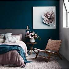 Mur Bleu Canard Chambre A Coucher Bleue Chaise Et Parure De Lit Rose Tapis Moquet Deco Chambre Rose Deco Chambre Deco Chambre Bleu