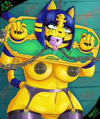 Rule 34 Dev - animal_crossing ankha ankha_(animal_crossing) ball_gag  bdsm_gear big_breasts bigbonesart blue_hair bondage bondage_gear cat_ears  chains drooling egyptian feline furry gag gagged latex lingerie  pierced_nipples piercing saliva sex_slave ...