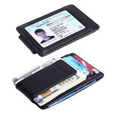 Cool money clip card holder. Slim Leather Wallet Money Clip Credit Card Holder Kinzd Wallet