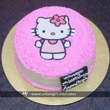 Using the bread knife cut a 2 by 1 inch beveled edge from one side of the cake. Hello Kitty Full Body Printed Birthday Cake