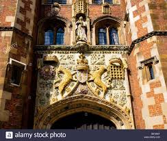 The Front Gate St John S College Cambridge The Carving Is Of The Coat Of Arms Of The Foundress Lady Margaret Front Gates St Johns College Margaret Beaufort
