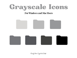 Round Icon Grayscale Desktop Icons Folder Icons Mac Etsy Folder Icon Desktop Icons Minimalist Icons