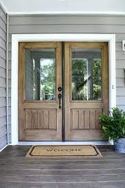 Nice farmhouse door reclaimed from an old cabin in northern wisconsin. Modern Double Front Doors With Glass Novocom Top