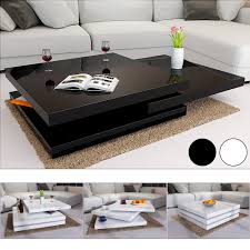 Collection by nada touma • last updated 13 days ago. Rotating Coffee Table High Gloss Layers Modern Living Room Furniture Lounge Mdf Ebay