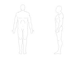 Full length front, back silhouette of a man. File Human Body Front And Side Svg Wikimedia Commons