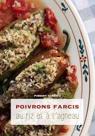 poivrons farcis au riz et a lagneau peppers stuffed with rice and lamb poivrons farcis poivrons farcis riz riz poivron