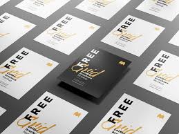 Free Grid Flyer Paper Mockup Psd In 2020 Design Mockup Free Brochure Mockup Free Free Psd Flyer Templates